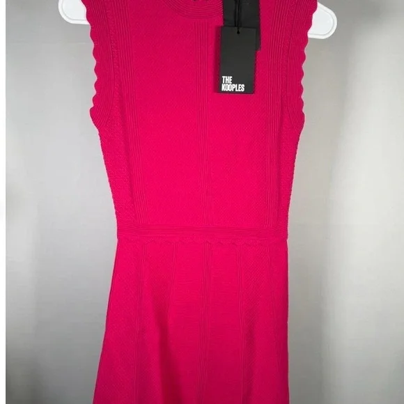 The Kooples Vibrant Pink Sleeveless Mini Dress - Picture 3 of 7